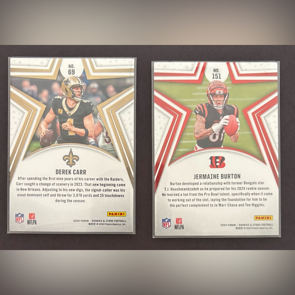 2024 Panini‎ Rookie & Stars Football Card Lot – 8 Cards – Mint - Picture 7 of 9